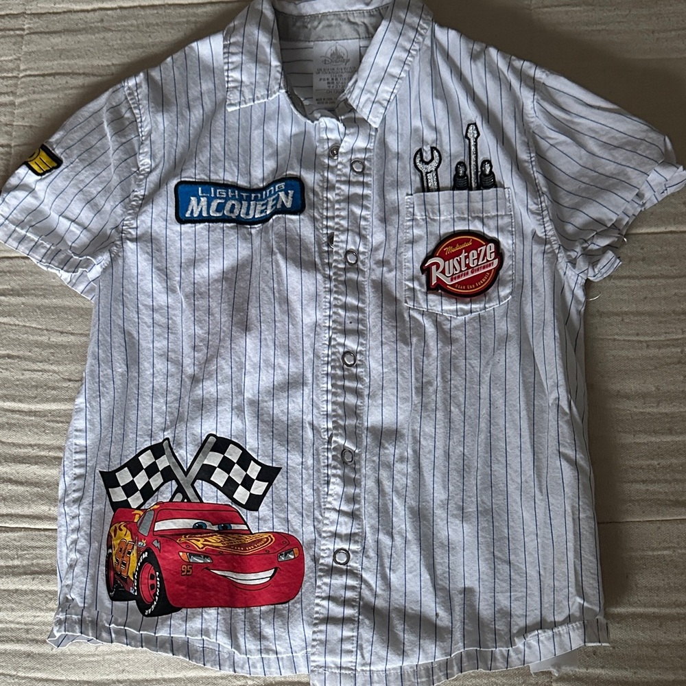 Disney Lightening McQueen Kids Shirt with Patches